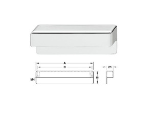 Tay nắm tủ Hafele 110.34.294