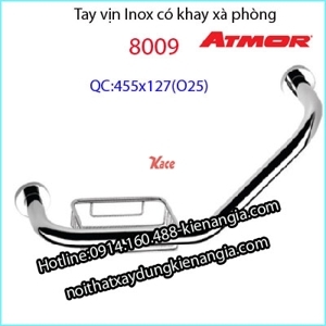 Tay vịn nhà tắm an toàn có khay xà phòng Atmor 8009