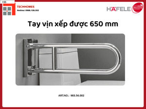 Tay vịn phòng tắm xếp được 650mm Hafele 983.56.002