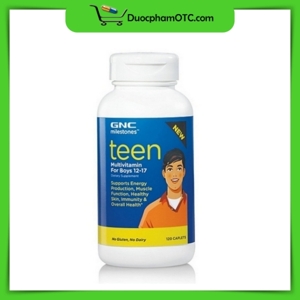 Teen Multivitamin For Boys 12-17 GNC milestones 120 viên