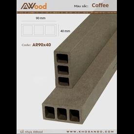 Tham lam gỗ nhựa Awood AR90x40-Coffee