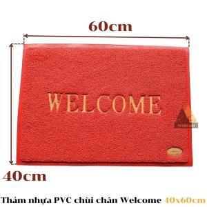 Thảm nhựa lau chân Welcome 40x60cm