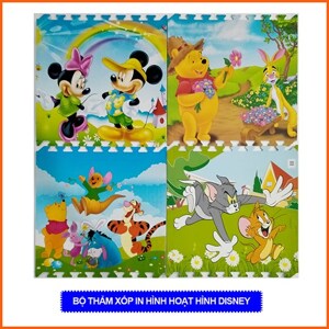 Thảm xốp 4 miếng cho bé nằm chơi Disney 120x120 cm