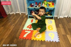 Thảm xốp ghép trải sàn 9 tấm chữ số Infantino HK003