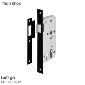 Thân khóa lưỡi gà đen mờ Hafele 911.25.101