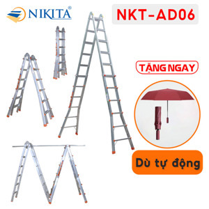 Thang gấp chữ a (3,8m) đa năng Nikita AD06