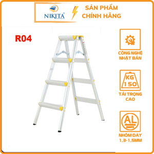Thang nhôm chữ A 4 bậc Nikita R04