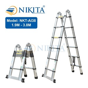 Thang nhôm đôi chữ AI Nikita AI38