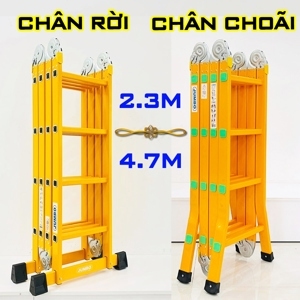 Thang nhôm gấp 4 đoạn Jumbo B304 - 4.7m