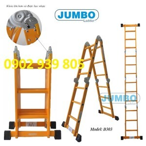 Thang nhôm gấp 4 đoạn Jumbo B303 - 3.6m