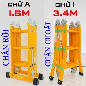 Thang nhôm gấp 4 đoạn Jumbo B303 - 3.6m