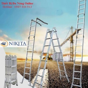 Thang nhôm gấp 4 đoạn Nikita GA47