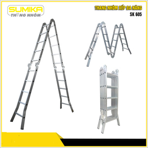 Thang nhôm gấp 4 đoạn Sumika SK-605