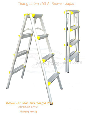 Thang nhôm gấp chữ A 5 bậc Keiwa R05