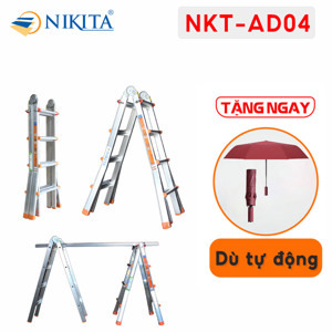 Thang nhôm gấp chữ A đa năng Nikita AD-04BL