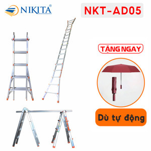 Thang nhôm gấp chữ A đa năng Nikita AD-05BL