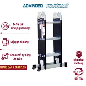 Thang nhôm gấp đa năng 4 đoạn Advindeq ADM103