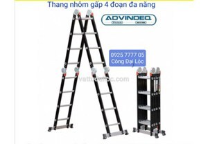 Thang nhôm gấp đa năng 4 đoạn Advindeq ADM103