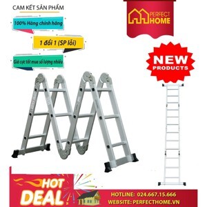 Thang nhôm gấp đa năng 4 đoạn Advindeq ADM103