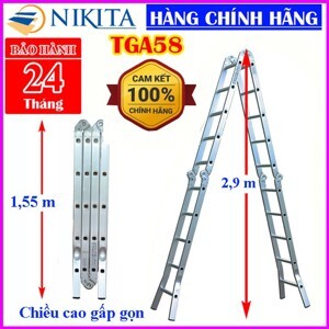 Thang nhôm gấp đa năng Nikita TGA58