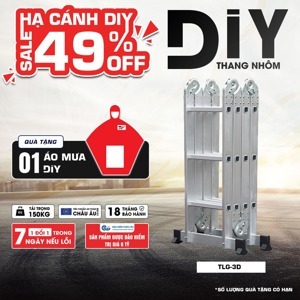 Thang nhôm gấp đoạn DIY TLG-3D