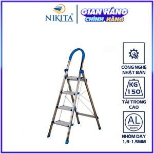 Thang nhôm ghế 4 bậc Nikita NKT-DL04