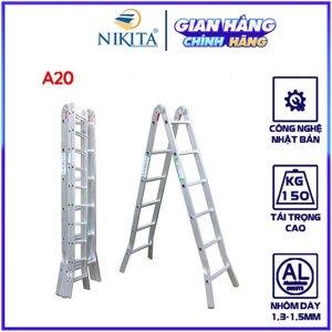 Thang nhôm chữ A khóa tự động Nikita NIKA20