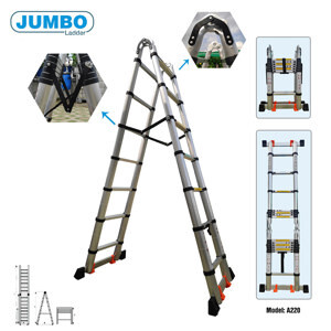 Thang nhôm rút chữ A Jumbo A220