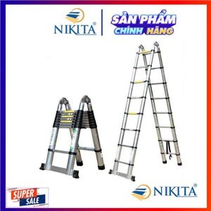 Thang nhôm rút chữ A Nikita NKT-AI72 - 3.6m