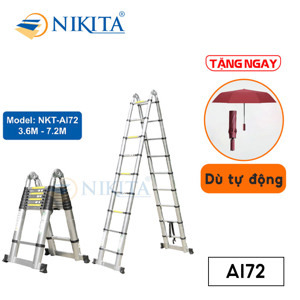 Thang nhôm rút chữ A Nikita NKT-AI72 - 3.6m