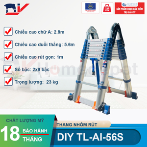 Thang nhôm rút đôi DIY TL-AI-56S