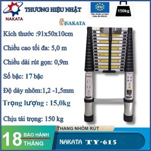 Thang nhôm rút đơn Nakata TY-615