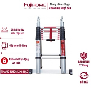 Thang nhôm rút gọn (chữ A) Fujihome TLA08