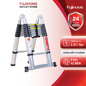 Thang nhôm rút gọn (chữ A) Fujihome TLA08