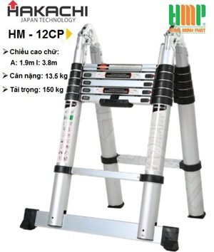 Thang nhôm rút gọn chữ A Hakachi HM-12CP