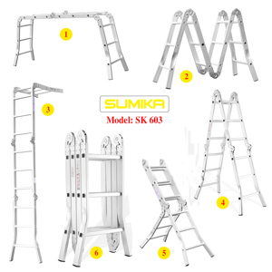 Thang nhôm xếp 4 đoạn Sumika SK-603