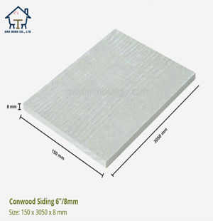 Thanh tấm ốp tường Conwood Siding 6”/8mm