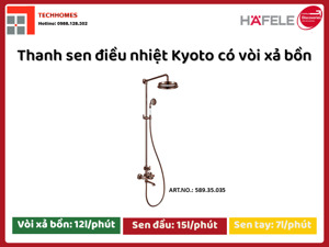 Thanh sen điều nhiệt Kyoto có vòi xả bồn Hafele 589.35.035