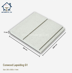 Thanh tấm ốp tường xi măng Conwood Lapsiding G1