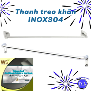 Thanh treo khăn 60cm - AT-9604 - INOX SUS 304