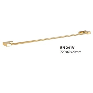 Thanh treo khăn đơn inox 304 mạ vàng BN 241V