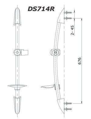 Thanh trượt sen Toto DS714R