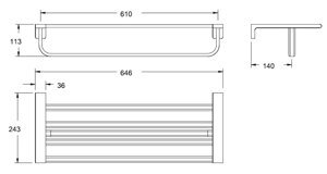 Thanh vắt khăn 2 tầng American Standard K-1395