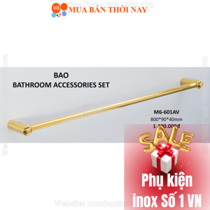 Thanh vắt khăn đơn mạ vàng BAO M6-601AV