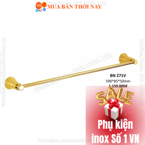 Thanh vắt khăn đơn mạ vàng BAO BN 271V