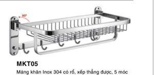Thanh vắt khăn tắm inox 304 giá rẻ TP MKT-05