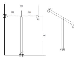 Thanh vịn chữ T Americanstandard HR-320170-01