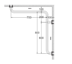 Thanh vịn góc bên trái Americanstandard HR-320370-01L