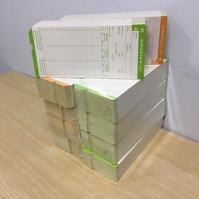 Thẻ giấy chấm công dùng cho máy chấm công Ronald Jack (100 tờ/cọc)