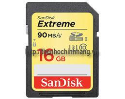 Thẻ nhớ Sandisk SDHC Extreme 90MB/s Class 10 16GB